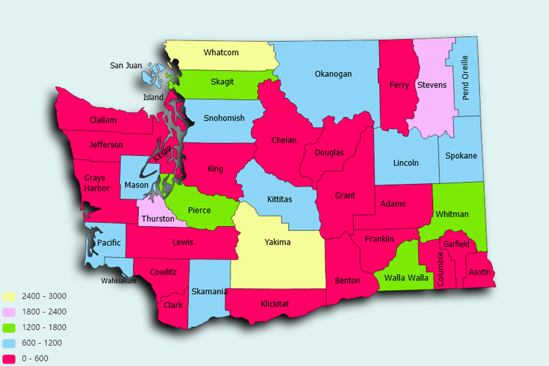 Washington State map